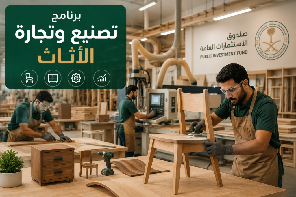 برنامج تصنيع وتجارة الأثاث ضمن برنامج عزم لتأهيل الكوادر السعودية للعمل في قطاع الأثاث.